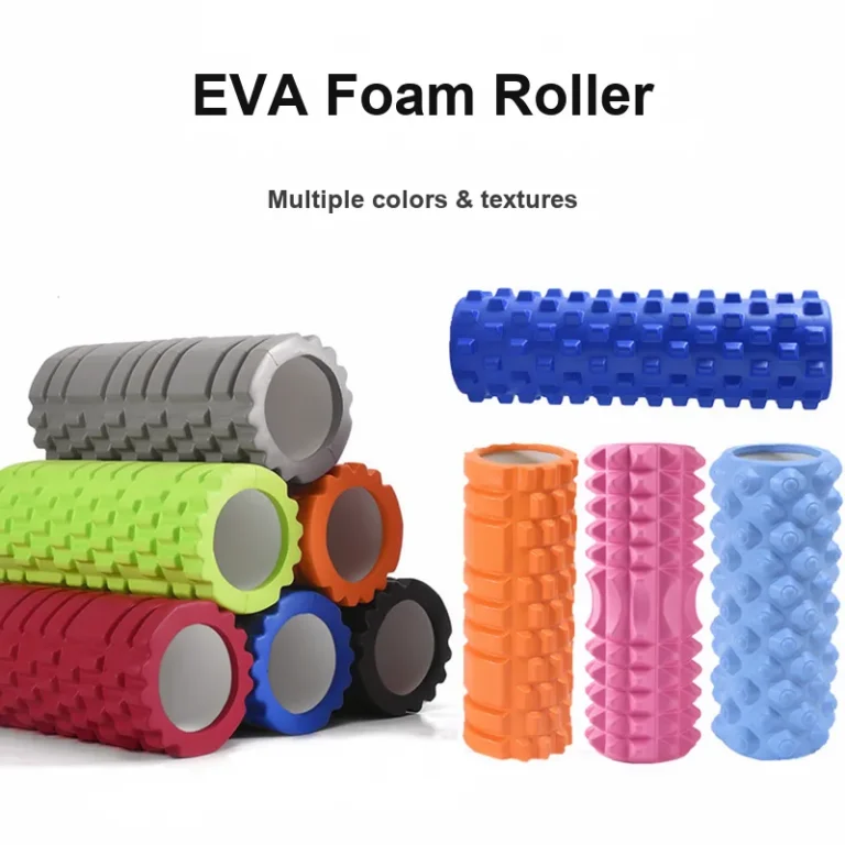 EVA foam rollers 33 cm in multiple colors with dual-zone massage texture