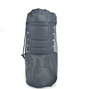 Grey mesh drawstring carry bag for 33 cm foam roller