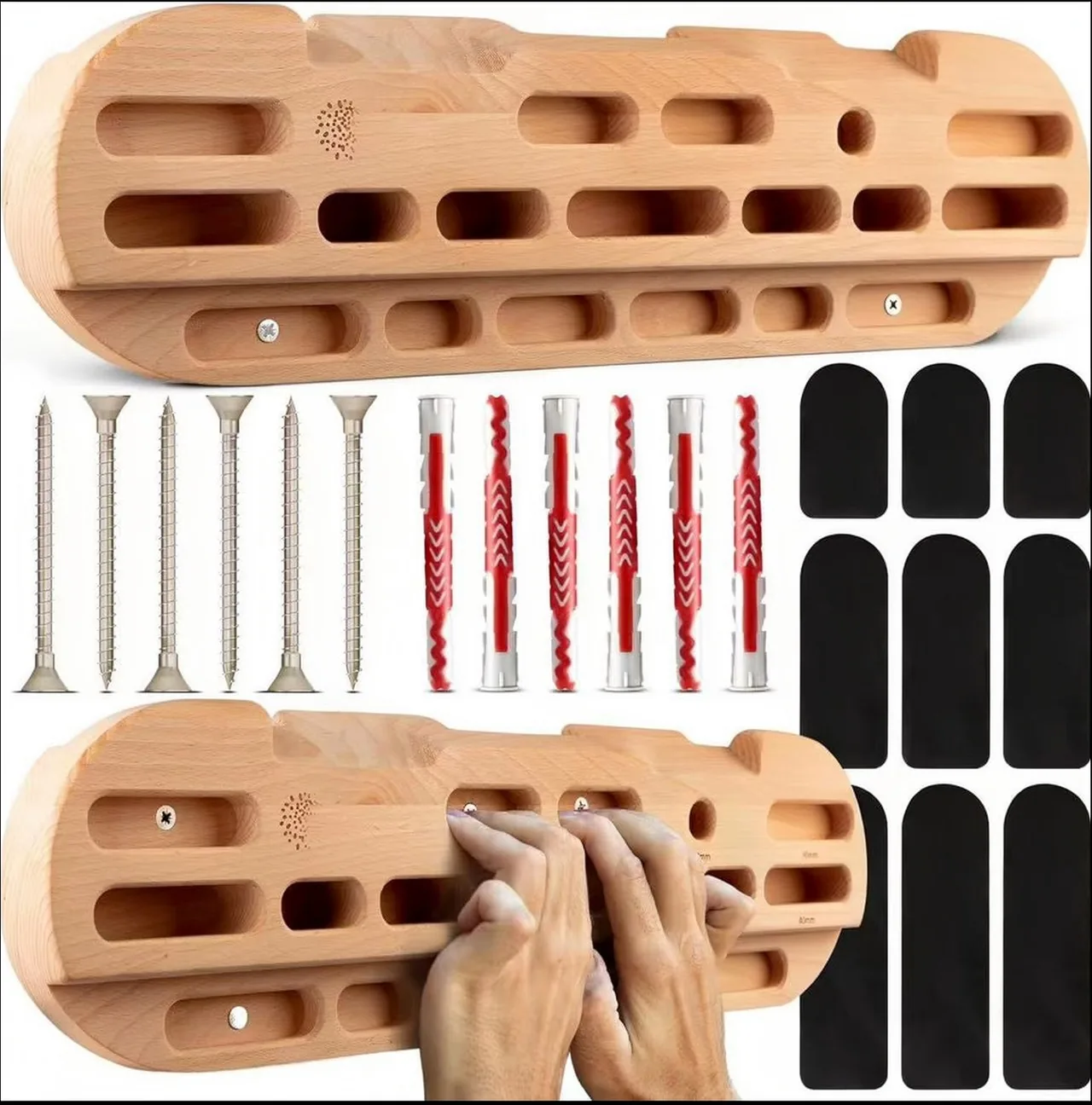 Wooden Hangboard for Finger Strength Training - gal2