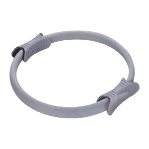 Grey pilates magic circle with black handles